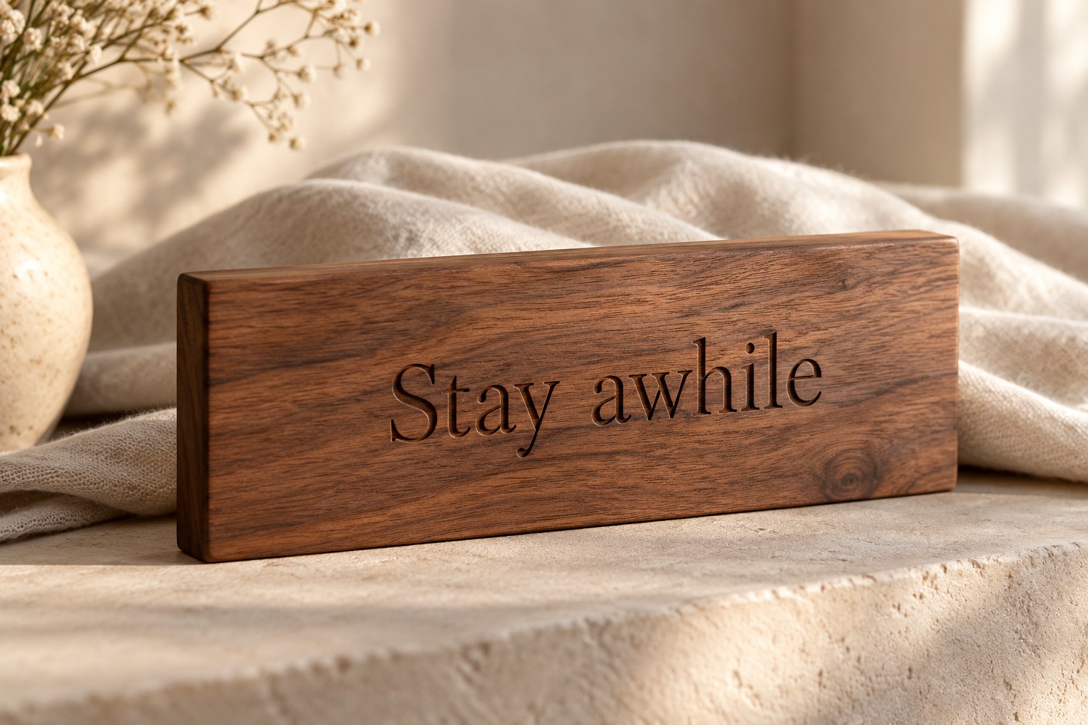 Words with a place to stay — concept inspiration